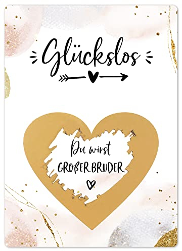 Joli Coon Rubbelkarte Du wirst großer Bruder - Schwangerschaft verkünden großer Bruder mit Rubbelkarten