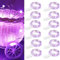 Guezuvoru Batteriebetriebene Lichterketten, 12 Stück 2m 20 LED wasserdichte Lichterketten, Sternenlichterketten für Schlafzimmer, Hochzeitsfeier, Weihnachtsdekoration - Lila