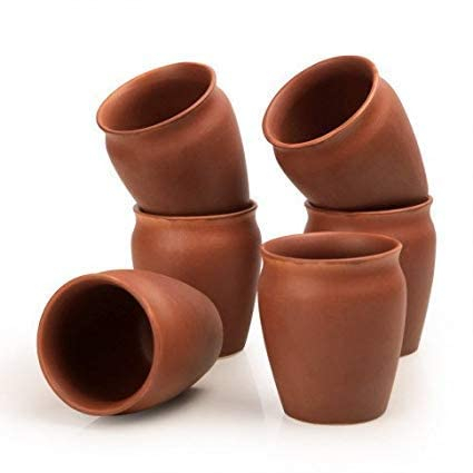Kulhad Kullad Kullar Matka Curd Settling Tasses Matka Kulfi Pots en terre cuite pour café Chai Tea Marron