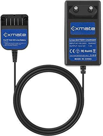 Exmate Chargeur 10.8-12V pour Batterie HITACHI 329369,329370,329371,329389,331065,BCL1015 10.8-12V au Lithium (Pas pour Les Piles Ni-MH/Ni-CD)