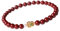 Bracelet Perle Transit Jaspe 6mm, Bracelet Vermillon, Bracelet Perle Femme, Bracelet Gourde Bouddha en Cristal Vermillon, Bracelet Vermillon Naturel pour la Fabrication de Bijoux (1 PCS)