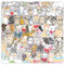 Katzen Aufkleber für Laptop (100 PCS),Geschenk für Kinder Jugendliche Erwachsene Jungen,Cat Stickers Wasserdicht Vinyl Aufkleber für Scrapbook,Skateboard,Auto,Gepäck
