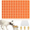 Backmatte Hundekekse, 2.5 cm Silikon Backmatte, 112 Löcher Hundekekse Backform, Kleine Fische Silikonformen, Hundekekse Mini Backunterlage für Hundekekse und Leckerlis DIY (Orange)