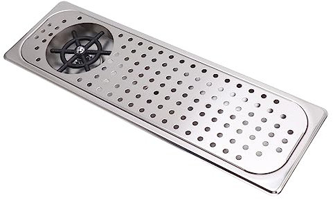 Évier de Bar avec Rinceur de Verre, Pichet en Acier Inoxydable, Rinceur de Gobelet, Rinceur de Nettoyage de Verre, Lavage à Haute Pression avec Tuyau D'égouttement pour Bar (Inox Couleur B)