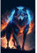NAIMOER Wolf Diamond Painting Kits für Erwachsene Kinder, 5D Diamant Painting Wolf Bilder Erwachsene, Diamond Painting Tiere Bilder Kinder Malerei Set für Home Dekor 30x40cm