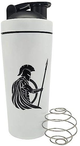 JAW REX Ancient Warriors Protein Steel Shaker | (750ml) (White Spartan)