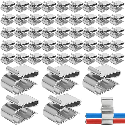 Nizirioo Lot de 50 clips de câble photovoltaïque pour panneau solaire photovoltaïque Clips de câble pour le montage du système Installation Gestion des câbles