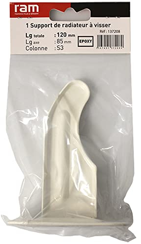 1 SUPPORT RADIATEUR LONGUEUR 85 BLANC