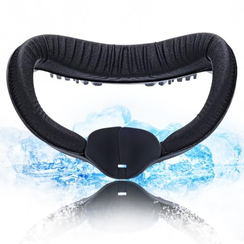 DESTEK Cooling Face Pad Compatible with Oculus Quest 2, Comfort Face Cover Replacement,Easy to Install -Including Facial Interface and Removable Light-Blocking Nose Guard
