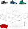 DAAIXC 12pcs Floating Shoe Rack,Acrylic Clear Wall Mounted Shoe Display Shelf,Display Shoe&Sneaker Collectible Mini Shoe Rack For Gaming Room Room Decor For Men
