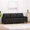 Cozynest 3-Sitzer-Sofa Schwarz 180 cm Stoff