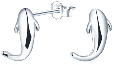MICMIF Fisch Ohrstecker Damen Ohrringe 925 Sterling Silber Tier Ohrstecker Fische ohrringe Schmuck Ohrringe für Mädchen