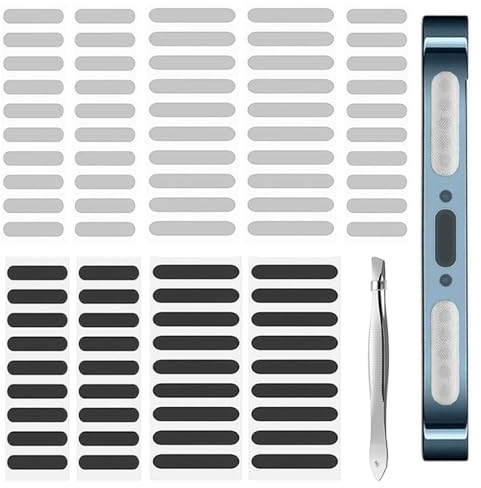 YUUSIKCO Handy Staubschutz Kit,95 Stück Lautsprecher Staubschutzstöpsel Phone Speaker Cover Mesh Dust Protection Schutz Aufkleber Wasserdicht Kompatibel Staubdichte Netzaufkleber für Mobiltelefone