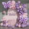 Ghirlanda Palloncini Viola, 124 Pezzi Kit Arco Palloncini Compleanno Bambina, Palloncini Farfalla Palloncini in Lattice per Compleanno, Anniversario, Festa Matrimonio Decorazioni, Baby Shower