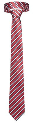 MERSADA Elegante Krawatte Schlips im klassischen Stil mit Muster für stilvolle Männer (rot, blau, weiß)