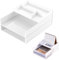 Umllpet Briefablage A4, 3-Tier Dokumentenablage Weiß für Desktop Büro Organiser, Papierablage A4 Ablagefächer Stapelbar, Schreibtisch Organizer Aktenablage, Schreibtischablage für Büro Schule Zuhause