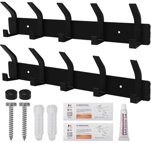 Chiluxendo Appendiabiti da Parete(2Pcs), Attaccapanni Appendino Moderno Appendigiacche, Appendi Abiti da Muro Design Adesivo, Gancio Ganci Appendini, per Giacche, Cappotti, Cappelli, Sciarpe