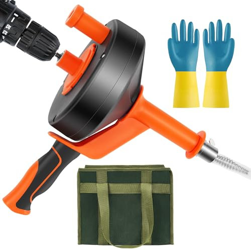 Rohrreinigungsspirale - Ideale Abflussspirale für eine umweltfreundliche Rohrreinigung-10m elektroplattierte Feder - Ideal für Küchen- und Badezimmerabflüsse - Perfektes Werkzeug für DIY-Enthusiasten