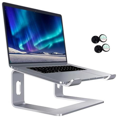 Youyijia Laptop Stand for Desk Notebook Cooling Desktop Bracket Detachable Aluminum Laptop Riser Computer Stand Ergonomic Laptop Holder Compatible with MacBook Dell 10-16” Laptops Silver