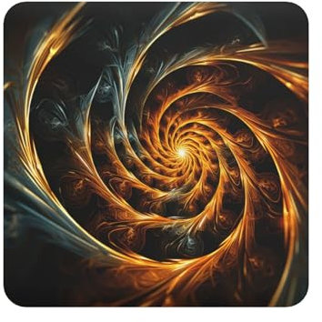 Weiche magnetische Kühlschrank-Aufkleber, abstraktes Spiralmuster, gelb, für Kühlschrank, Mikrowelle, Spind, Heimdekoration