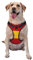Arnés para perro con la bandera de España, equipado con correas reflectantes para mascotas y hebillas de liberación rápida, adecuado para todo tipo de perros