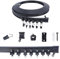 FOGAWA 5m Vorhangschiene mit 40 Vorhangklammern, Deckenvorhangschiene, Flexible Gardinenschiene, Gebogen, Deckenschiene für Duschvorhangstange, Raumteiler, Vorhangschienensystem Deckenmontage, Schwarz