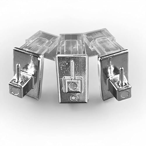 BY3 - Set 4pz Ganci per Bastoni Tende SENZA FORARE - Supporti trasparenti Bacchette per Tende a Pressione Ganci x tende finestra senza Bucare infisso - Gancio NO FORO (Cromo Lucido, da 6 a 9 mm)