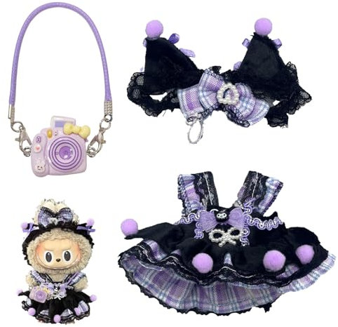 LEERMEIZI Ropa de muñeca de 17 cm, Nabubu Outfit, Juego de Ropa de muñeca Nabubu de 17 cm, Ropa de Muñeca de 17 cm para muñecas Nabubu, Adecuado para niños y niñas (F-Sin incluir Juguetes de Felpa)