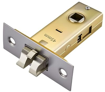45mm Mute Tubular Mortice Latch with Stainless Steel Faceplate for Internal Doors, Fits Lever Handles
