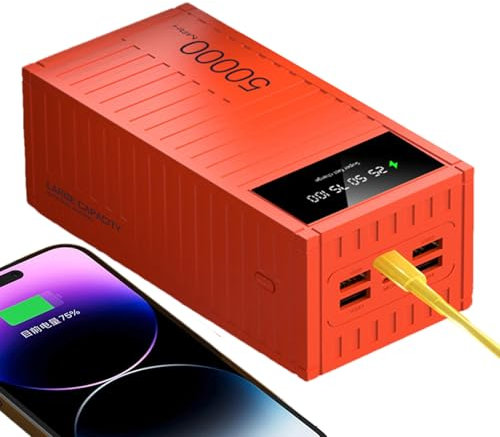66W Fast Charging Bank - 50000mAh Portable powers Bank Charger | High-Speed USB Battery Backup Pack for Smartphones, Tablets, Laptops, USB Devices, Urgent Charging, Business Travels, Outdoors Use