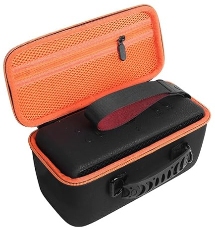 Hzycwgone Housse Transport Sac Voyage pour Marshall Middleton II 2 Enceinte | Étui Rigide Sacoche avec Sangle & Poignée de Transport pour Protection à Domicile, Extérieur et Voyage, Noir Orange