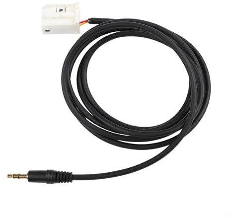 Cavo adattatore audio AUX da 3,5 mm, per BMW E60 E61 E63 E64 E65 E66 E87 E90 E91 E92 M-ASK ASK-CD CCC Radio a 12 pin, nero