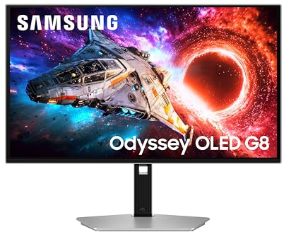 Samsung Odyssey OLED G80SH 32 4K UHD Gaming Monitor, 0.03ms, 240Hz, Gsync Compatible, Freesync Premium Pro, HDMI 2.1, Displayport, USB-C, 3840x2160, Height Adjust, LS32HG802SUXXU