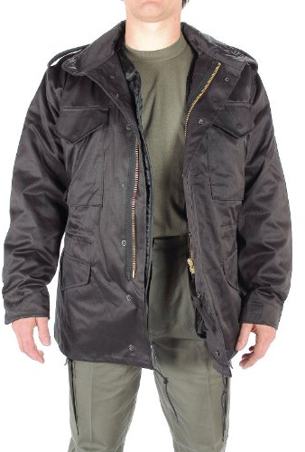 Mil-Tec US Feldjacke M65 T/C mit Futter • Klassische Militärjacke mit herausnehmbarem Thermo-Liner • Army Jacke mit 4 Pattentaschen • Übergangsjacke Herren • Outdoor Arbeitsjacke