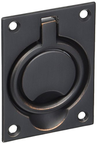 Baldwin 0395112 Flush Ring Pull, Aged Bronze
