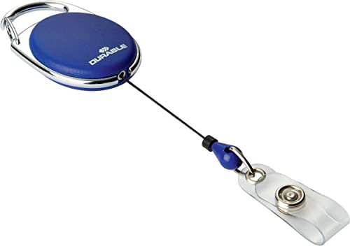 Durable Ausweishalter STYLE Druckknopfschlaufe Skipasshalter Ausweisjojo Blau
