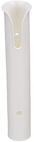 attwood 12708-2 PVC Rod Holder Storage, White PVC Construction, 9 Inches Long, Holds Rod Grips Up to 1 ¾-Inch Diameter, One Size