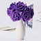 TuToy 7ST Kunst Bouquet Glitzer Schaum Kunstblumen Hochzeit Hochzeits Party Dekor DIY Rose - Lila