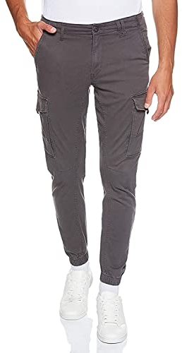 JACK & JONES Cargo Trousers Slim Fit Cargo Trousers Asphalt 38 34 Asphalt