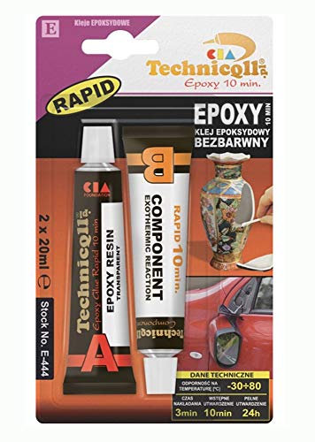 1 x Clear Epoxy Glue 10min For glass porcelain ceramics stone concrete marble metal rubber wood