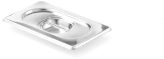 HENDI Gastronorm Deckel, für Gastronormbehälter, Temperaturbeständig von -40° bis 300°C, Heissluftöfen-Chafing Dishes-Bain Marie, Stapelbar, GN 1/9, 176x108 mm, Edelstahl 18/10