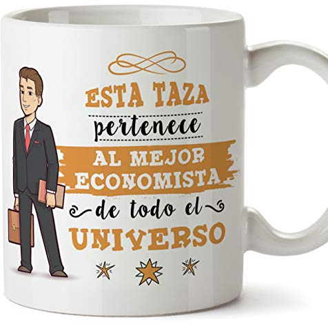 MUGFFINS Economista Tazas Originales de café y Desayuno para Regalar a Trabajadores Profesionales - Esta Taza Pertenece al Mejor economista del Universo - Cerámica 350 ml