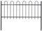 Tidyard Garden Fence Gate Contemporarily Styled Gate Door Steel with Powder-Coated Finish 1.7x1 m Black