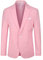 YOUTHUP Blazer Homme Slim Fit Un Bouton Veston Blazer Casual Couleur Unie Veste Mariage Business Soirée, Rose, XL