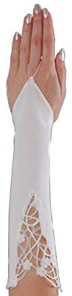 EleganceFashionDE Fingerlose Brauthandschuhe Stulpen Brautstulpen Handschuhe Braut (Ivory)