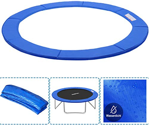 AufuN Trampolin Randabdeckung Ø305 cm Federabdeckung Randschutz aus PVC PE für Trampolin, UV-beständig Reißfest, 30cm Breit, Blau