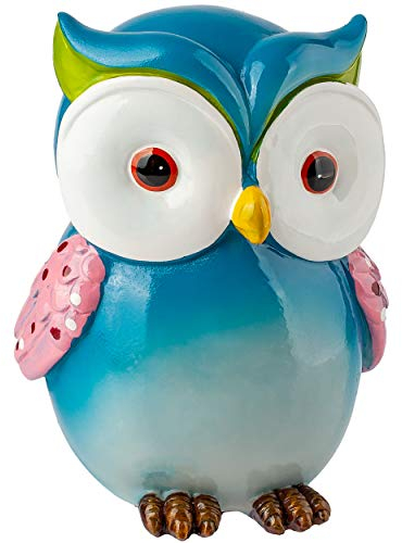 alles-meine.de GmbH XL große - Spardose - Motivwahl - lustige Eule - 12 cm - mit Verschluß - stabile Sparbüchse - aus Kunstharz/Polystone - Eulen Vögel - für Kinder & Erwachsen..