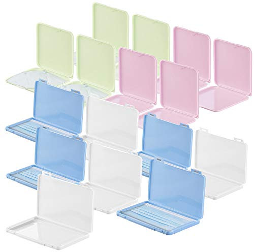 PEARL Masken Aufbewahrungsbox: 16er-Set Masken-Aufbewahrungs-Etuis, staubdicht und hygienisch, bunt (Masken Etui, FFP2 Aufbewahrungsbox, Mundschutz)