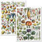 Vintage-Poster mit Früchten und Gemüse, Botanische Identifikation, Küchendekorationen, 2er-Set (laminiert, 45,7 x 61 cm)