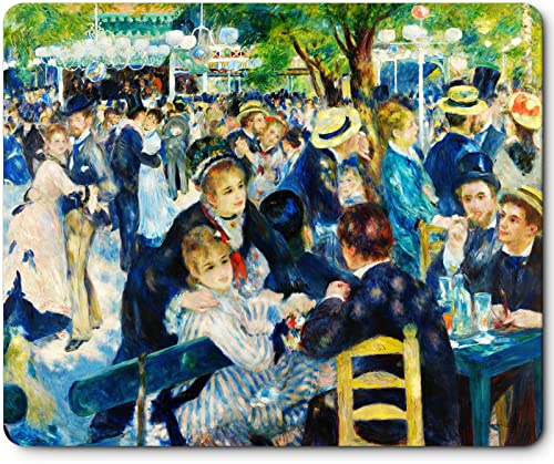 Tappetino Mouse con Arte Modello, Gaming Pad con Base in Gomma, Taglia Medio: 240 x200 mm, Antiscivolo per Computer, Notebook e Laptop(Pierre Auguste Renoir-Dance ât Le moulin de la Galette)